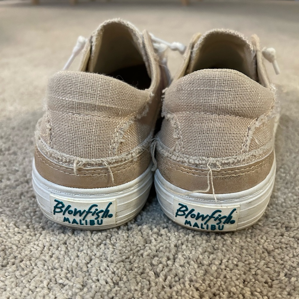 Blowfish Slip-On Sneakers - Beige with Pink and Gold Accents - Picture 4 of 5